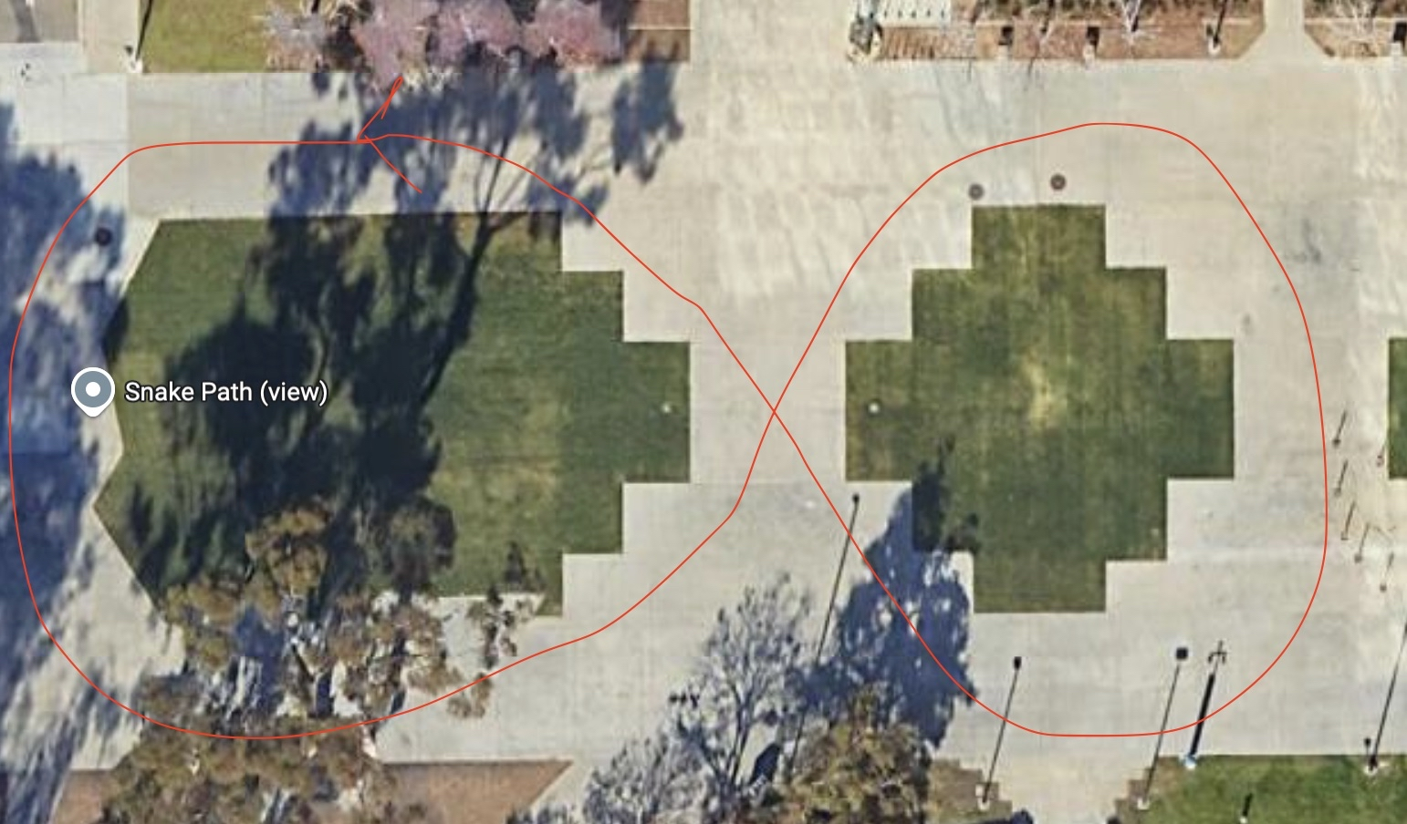 GPS lap track at UCSD Snake Path